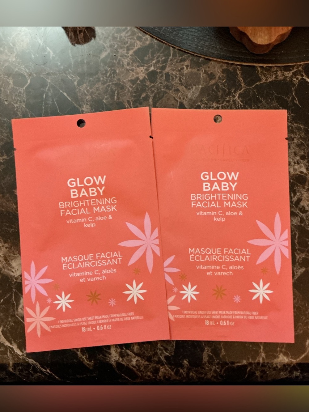 2 Tatcha Glow Baby Brightening Facial Mask— Coral